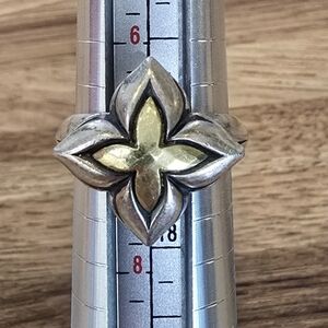 Ann King 18k gold and Sterling Silver 925 Ring